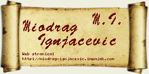 Miodrag Ignjačević vizit kartica